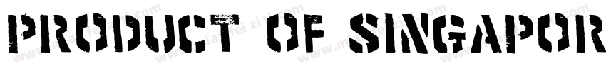 PRODUCT OF SINGAPORE字体转换